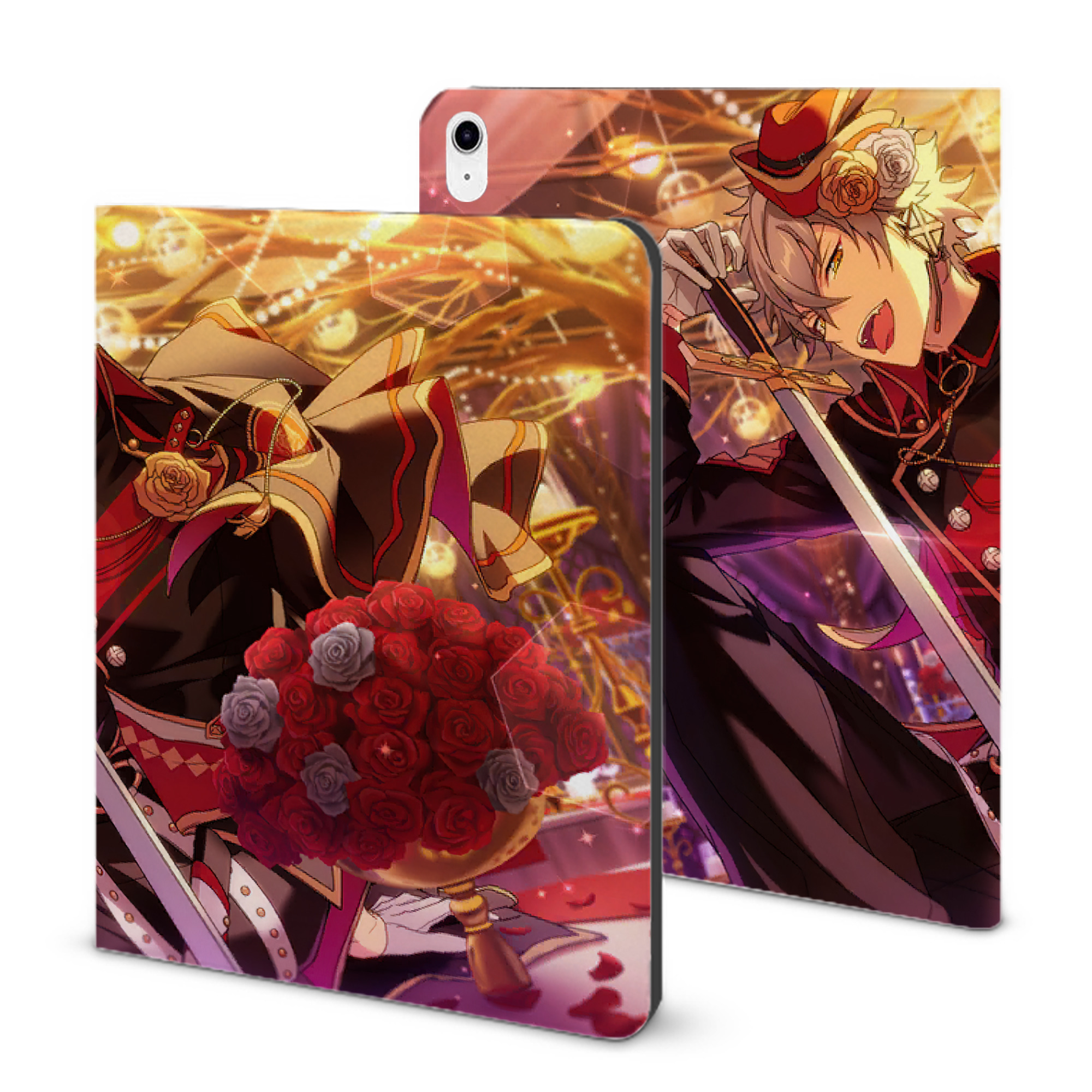 （画像用） あんさんぶるスターズ! Ensemble Stars IPad ケース ブック型 PUレザー TPU 耐衝撃 軽量 薄型 ペン収納なし 全面保護 IPad 各モデル対応